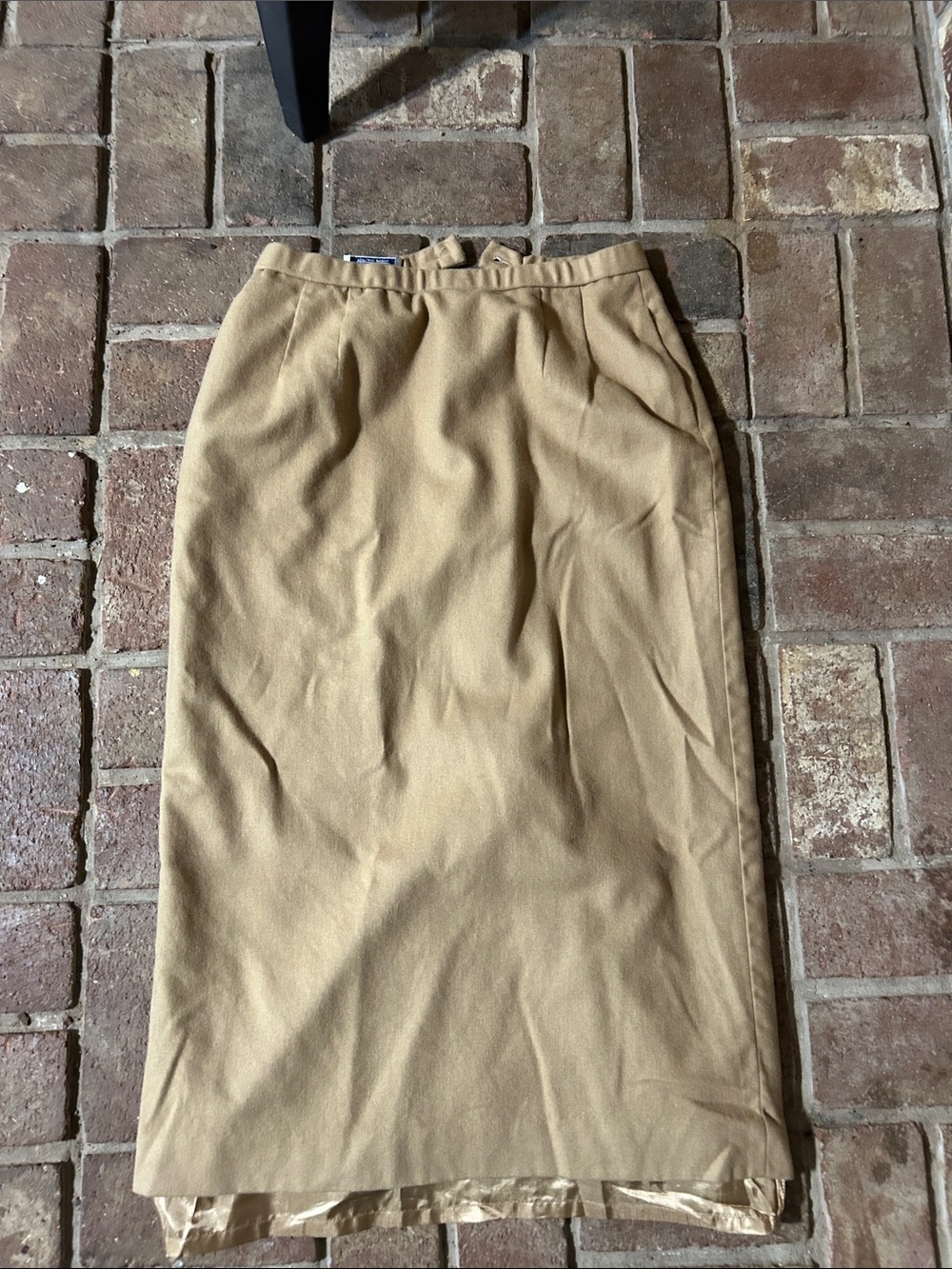 Vintage wool Pendleton Tan Maxi Skirt